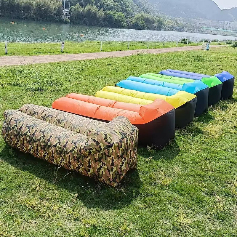 Trend Outdoor Products Fast Infaltable Air Sofa Bed Good Quality Sleeping Bag Inflatable Air Bag Lazy Bag Beach Sofa 240*70Cm