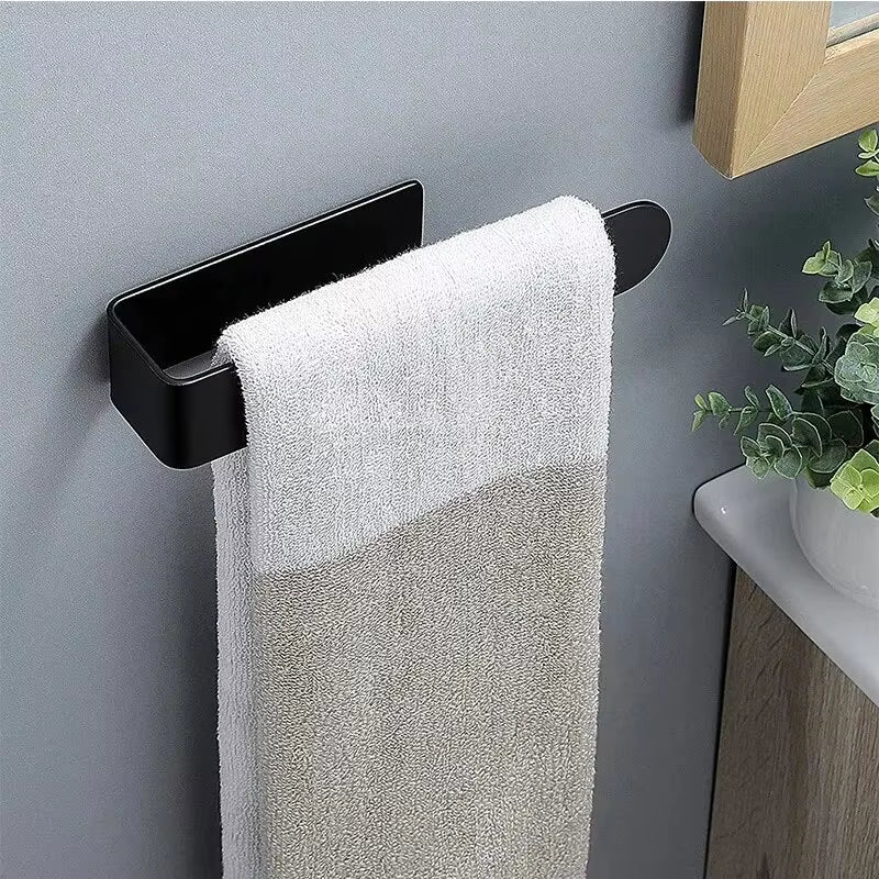 Towel Rack Non-Punched Towel Rack Bathroom Rack Self-Adhesive Bathroom Kitchen Towel Hand Towel Rack Household Items