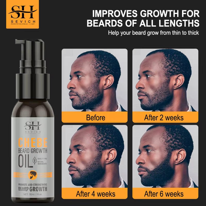 Natural Chebe Men Beard Growth Oil Fast Effective Beard Growth Essential Hair Loss Treatment Product  Beard Care Serum