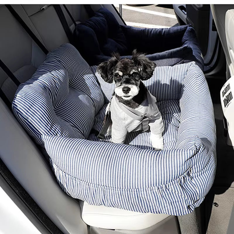 Small and Medium-Sized Dog Teddy Dog Kennel in Winter to Keep Warm to Unpick and Wash a Nest of Dual-Use Pet Car Safety Seat Pad