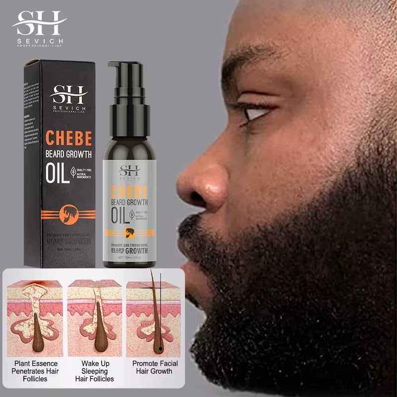 Natural Chebe Men Beard Growth Oil Fast Effective Beard Growth Essential Hair Loss Treatment Product  Beard Care Serum